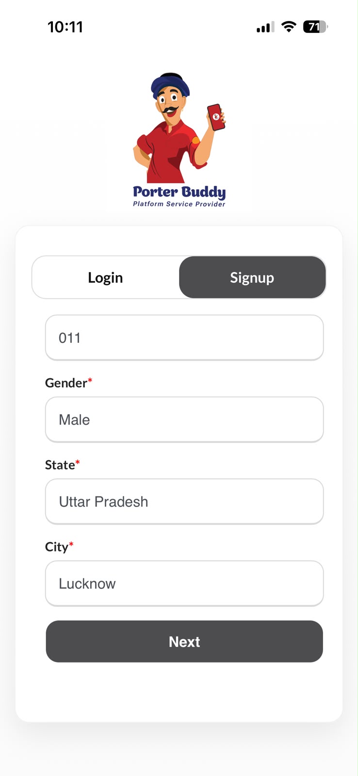 Fill Login Credentials